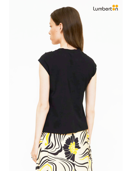 Camiseta negra anudada11226 Systemaction