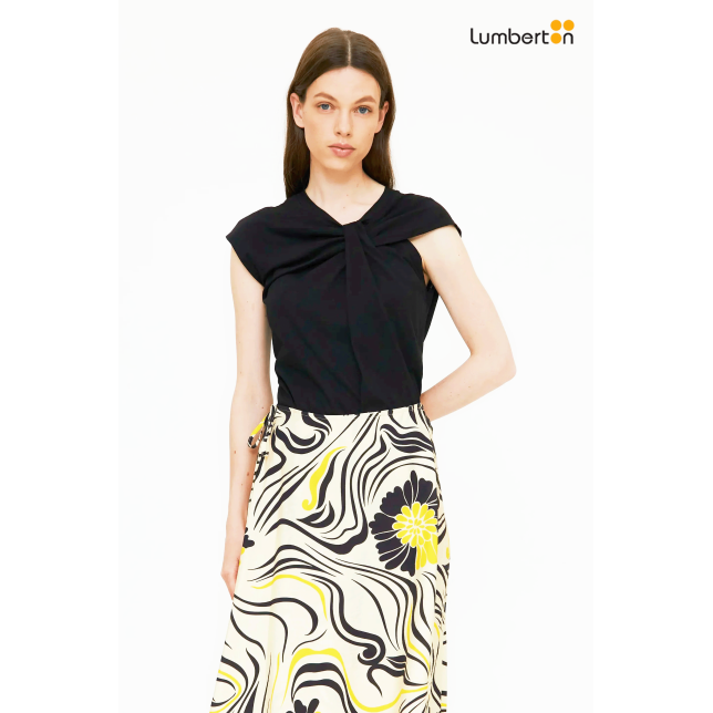 Camiseta negra anudada11226 Systemaction