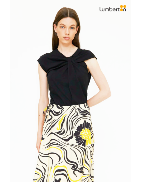 Camiseta negra anudada11226 Systemaction