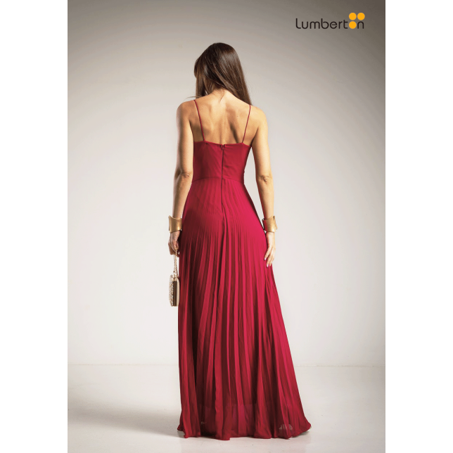 Vestido Escote Corazón Drapeado Cut...