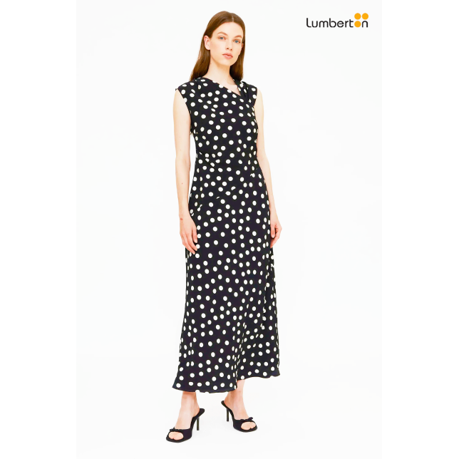 Vestido Topos Largo11252 Systemaction