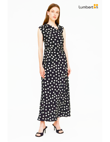 Vestido Topos Largo11252 Systemaction