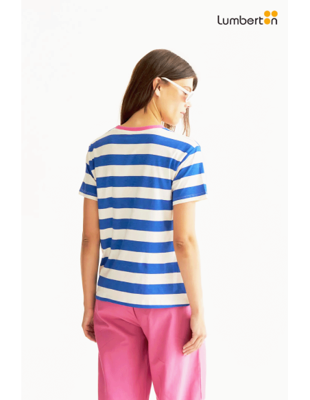 Camiseta Rayas Azul y Blanco42012 Compañía Fantástica