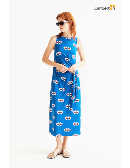 Vestido Largo Azul Estampado Coccinella12009 Compañía Fantástica