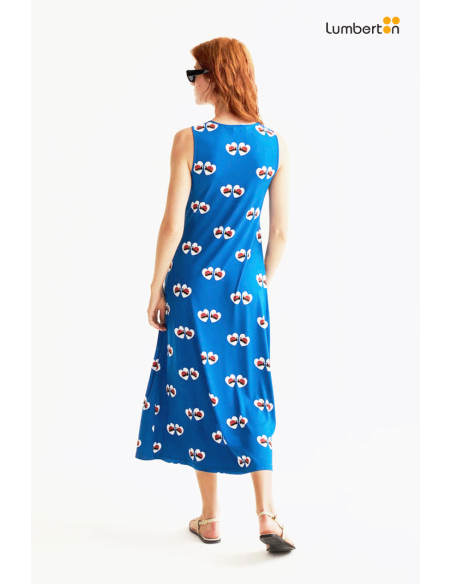 Vestido Largo Azul Estampado Coccinella12009 Compañía Fantástica