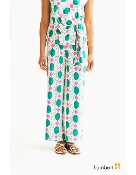 Pantalón Estampado Geometric Blanco12013 Compañía Fantástica