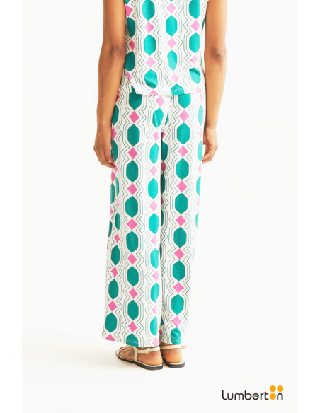 Pantalón Estampado Geometric Blanco12013 Compañía Fantástica