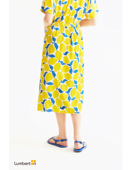Falda Midi Estampado Limones40002 Compañía Fantástica