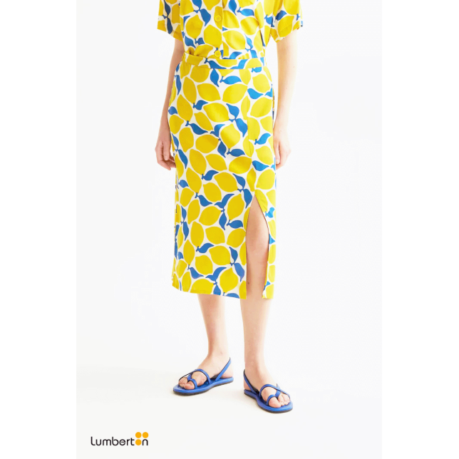 Falda Midi Estampado Limones40002...