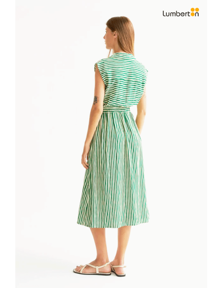 Vestido Midi Estampado Verde40004 Compañía Fantástica