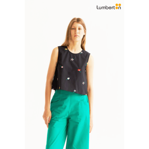 Top Estampado Black...