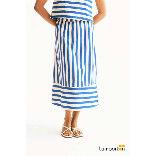 Falda Midi Estampada Bamboo Blue41032...