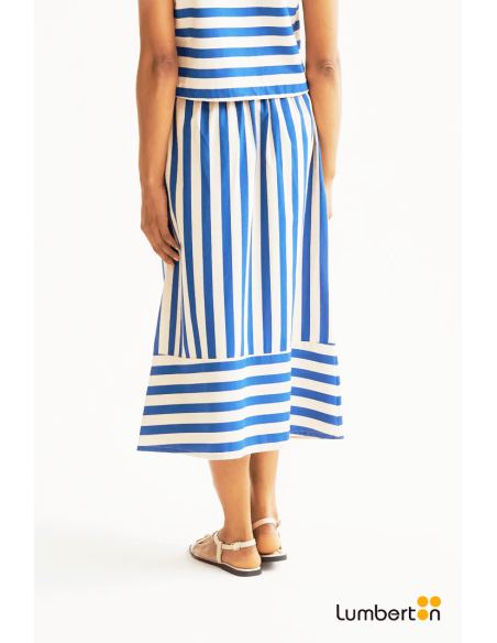 Falda Midi Estampada Bamboo Blue41032 Compañía Fantástica