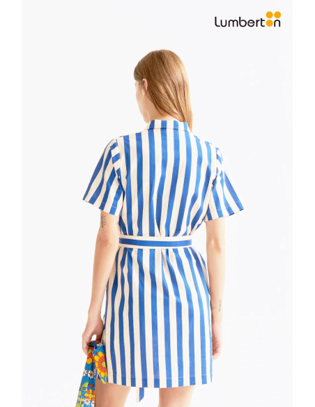 Vestido Midi Estampado Bamboo Blue41033 Compañía Fantástica