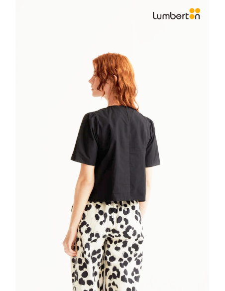 Top Negro Botones Corazones11033 Compañía Fantástica