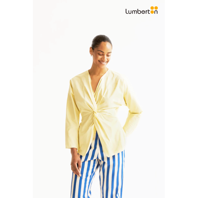 Top Drapeado Amarillo Claro11037...