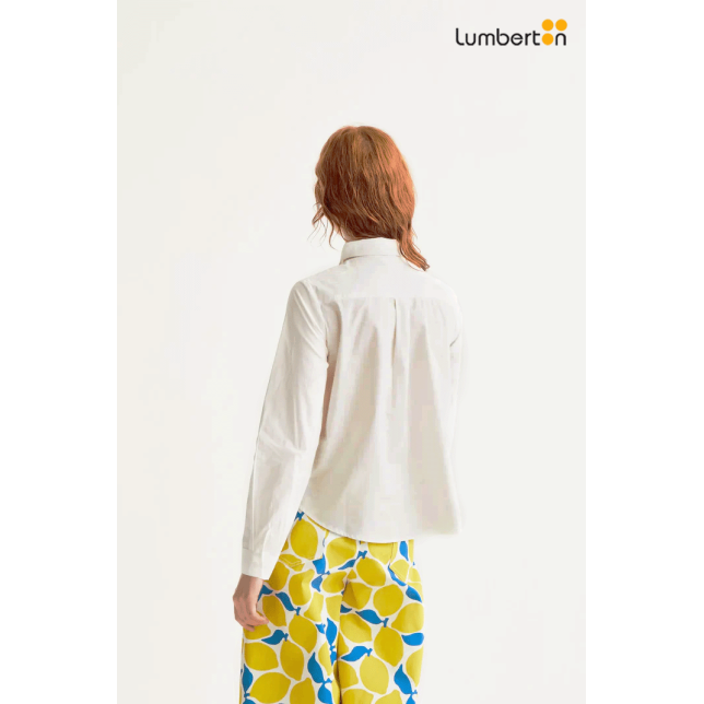 Camisa Blanca Con Volante11055...