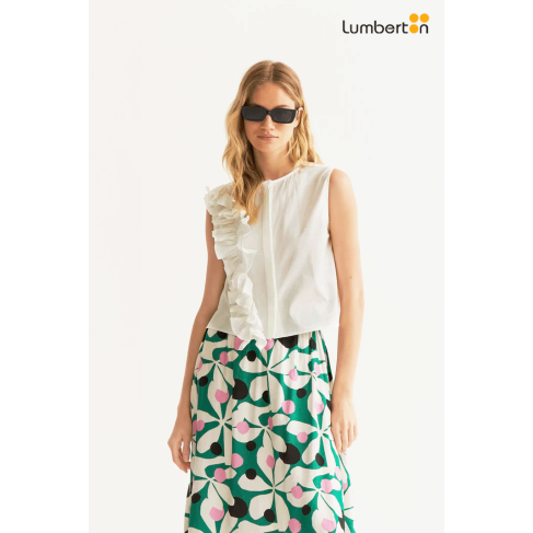 Top Blanco Con Volante11054...