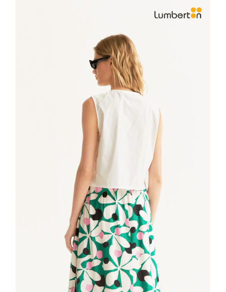 Top Blanco Con Volante11054 Compañía Fantástica