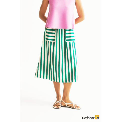 Falda Midi Estampada Bamboo...