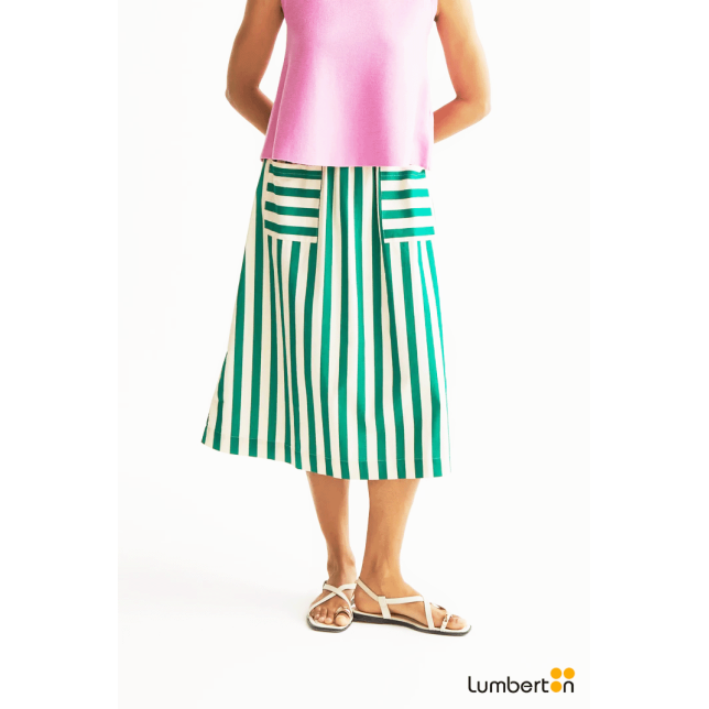 Falda Midi Estampada Bamboo...