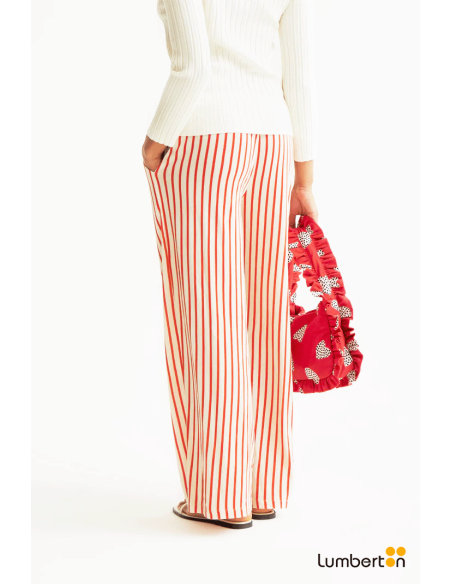 Pantalón Estampado Rayas Rojas41004 Compañía Fantástica