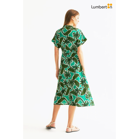 Vestido midi estampado Palm... 2