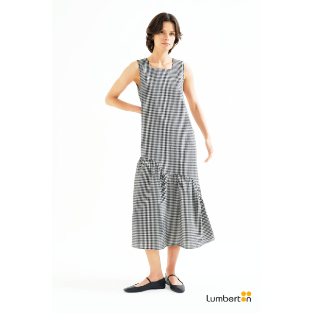 Vestido Midi Cuadros Vichy Negro11135...