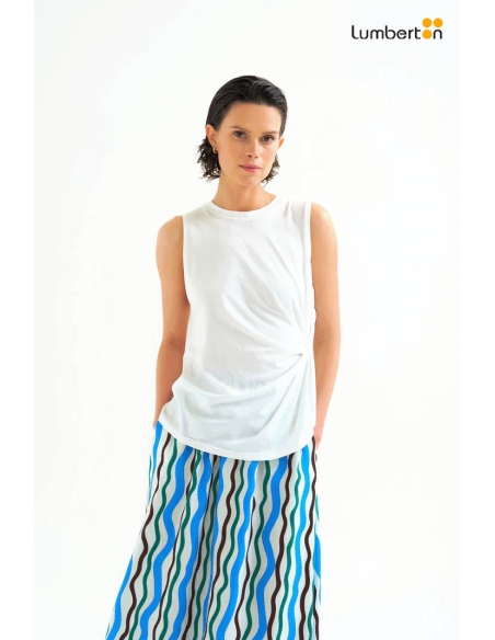 Camisa Blanca Detalle Drapeado11136 Compañía Fantástica