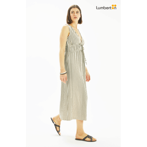 Vestido Rayas VerdeVE654R 2