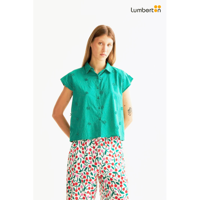 Camisa Verde Bordado Floral43030...