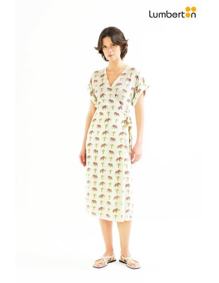 Vestido Midi Estampado Elefante41123 Compañía Fantástica