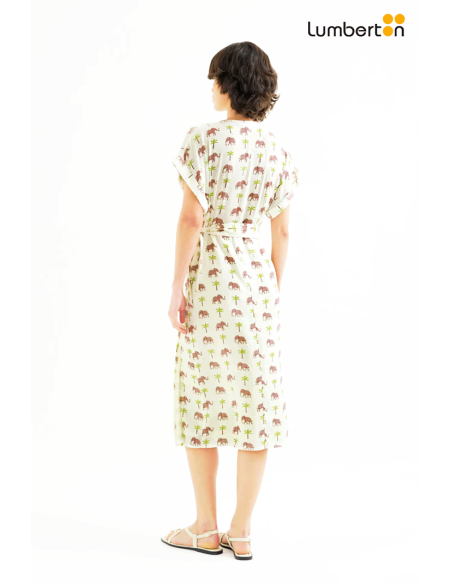 Vestido Midi Estampado Elefante41123 Compañía Fantástica