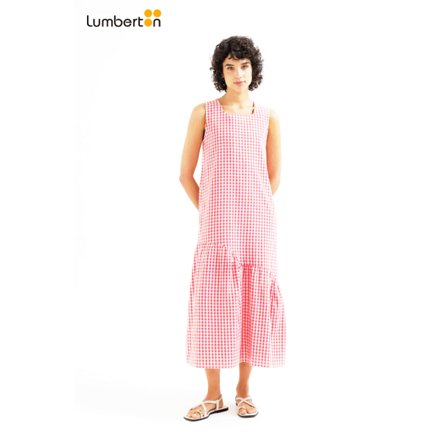 Vestido Midi Cuadros Vichy Rojo11149...
