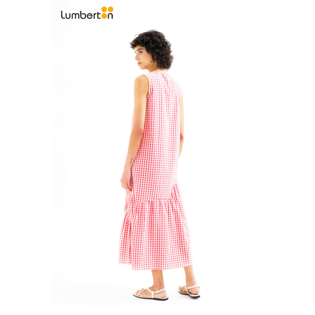 Vestido Midi Cuadros Vichy Rojo11149...