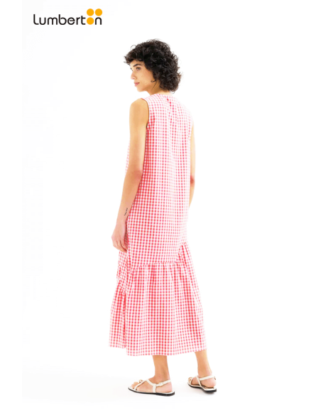 Vestido Midi Cuadros Vichy Rojo11149 Compañía Fantástica