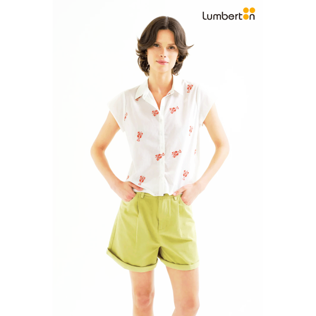 Camisa Bordado Langostas Rojas41124...