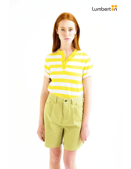Top Estampado Rayas Blanco Y Amarillo10450 Compañía Fantástica