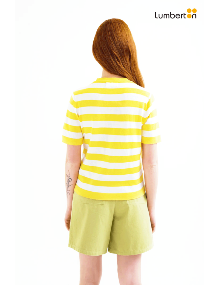 Top Estampado Rayas Blanco Y Amarillo10450 Compañía Fantástica