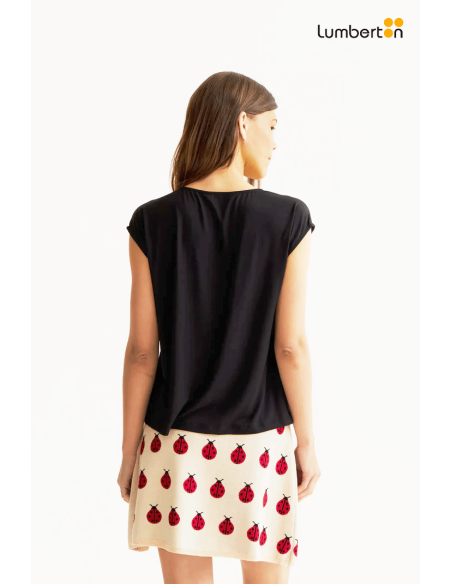 Camiseta Negra Manga Sisa41005 Compañía Fantástica