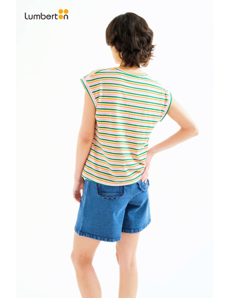 Camiseta Estampado Raya Especial Multicolor42113 Compañía Fantástica