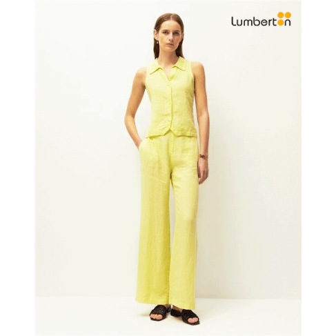 Pantalón lino amarilloPA420...