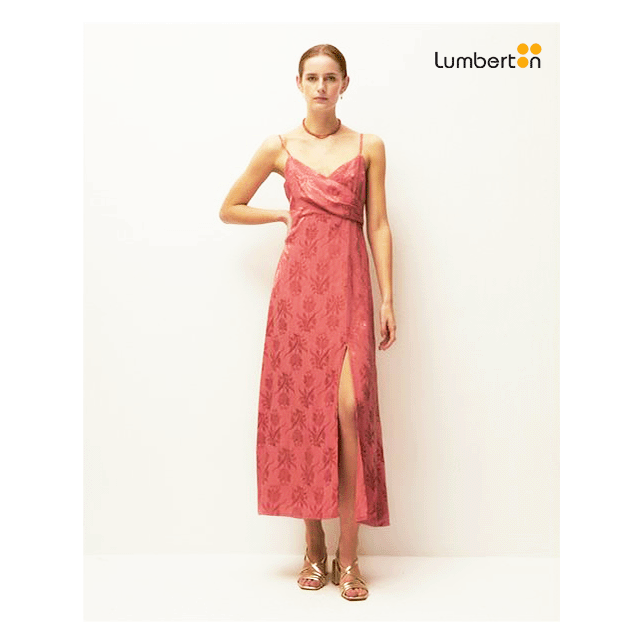 Vestido largo jaquard CoralVE356...