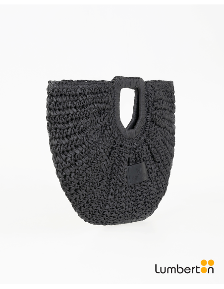 Bolso Media Luna Trenzado NegroBL308 Systemaction