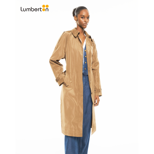 Parka Midi Recta Trench Larga...