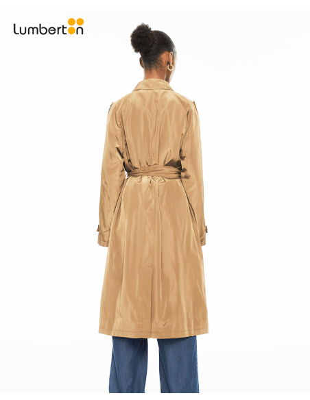 Parka Midi Recta Trench Larga Cinturón MarrónPK105 Systemaction