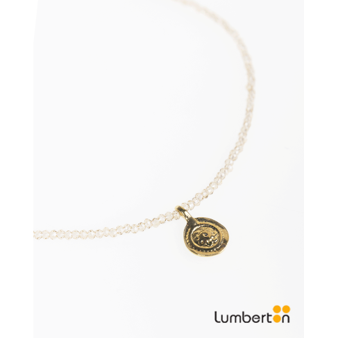 Collar Dorado Con Abalorio... 2
