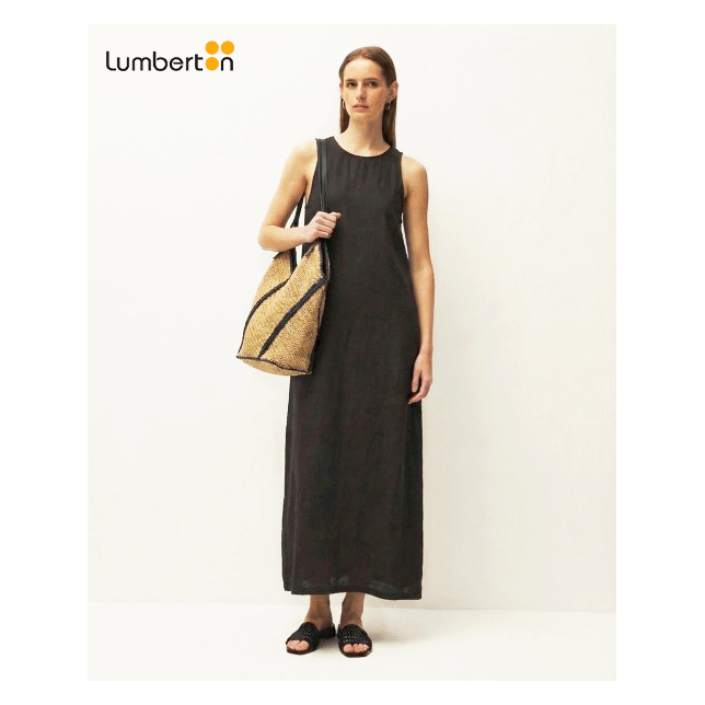 Vestido Largo Lino NegroVE420...