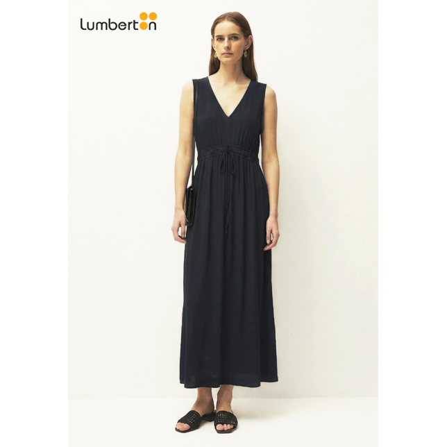 Vestido Midi Bámbula Fruncido Cintura...