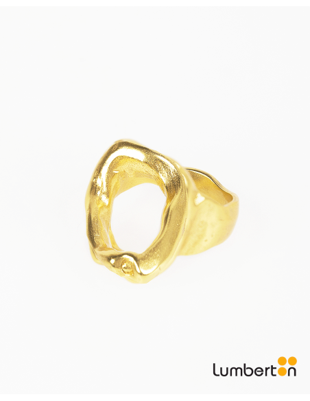 Anillo Dorado Abierto Con SelloBI125 Systemaction